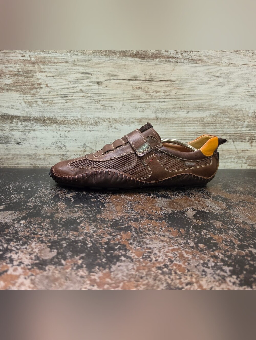 Mens Pikilinos Driving Loafers Shoes Sz 10 44 M Used Brown Perforated Leather
